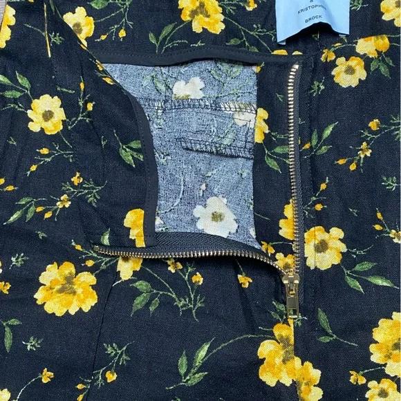 AQUA Medium Floral Print Wide Leg Pants - Picture 5 of 10